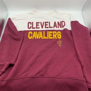 Cleveland Cavaliers Crewneck Sweater Mens Small Maroon White NBA Sweatshirt